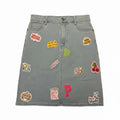 Custom made jeans skirt